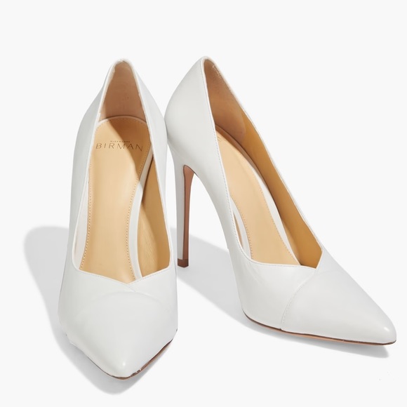 Alexandre Birman 100mm Clarice White Leather Pointy Pump 40.5 - Picture 2 of 12